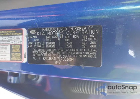 2020 Kia Soul Gt-Line from USA, damaged, VIN KNDJ63AU7L7003494